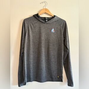 Mier Mens Grey Lightweight Breathable Hoodie Athletic Size Small Nautical Ocean